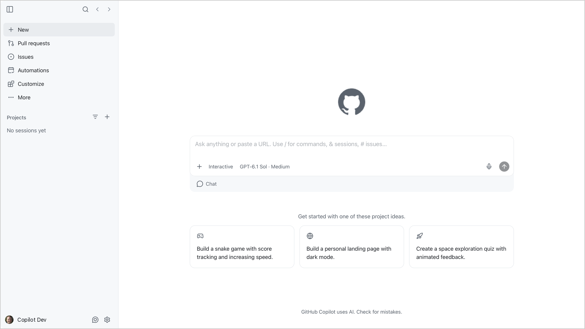 GitHub Copilot app